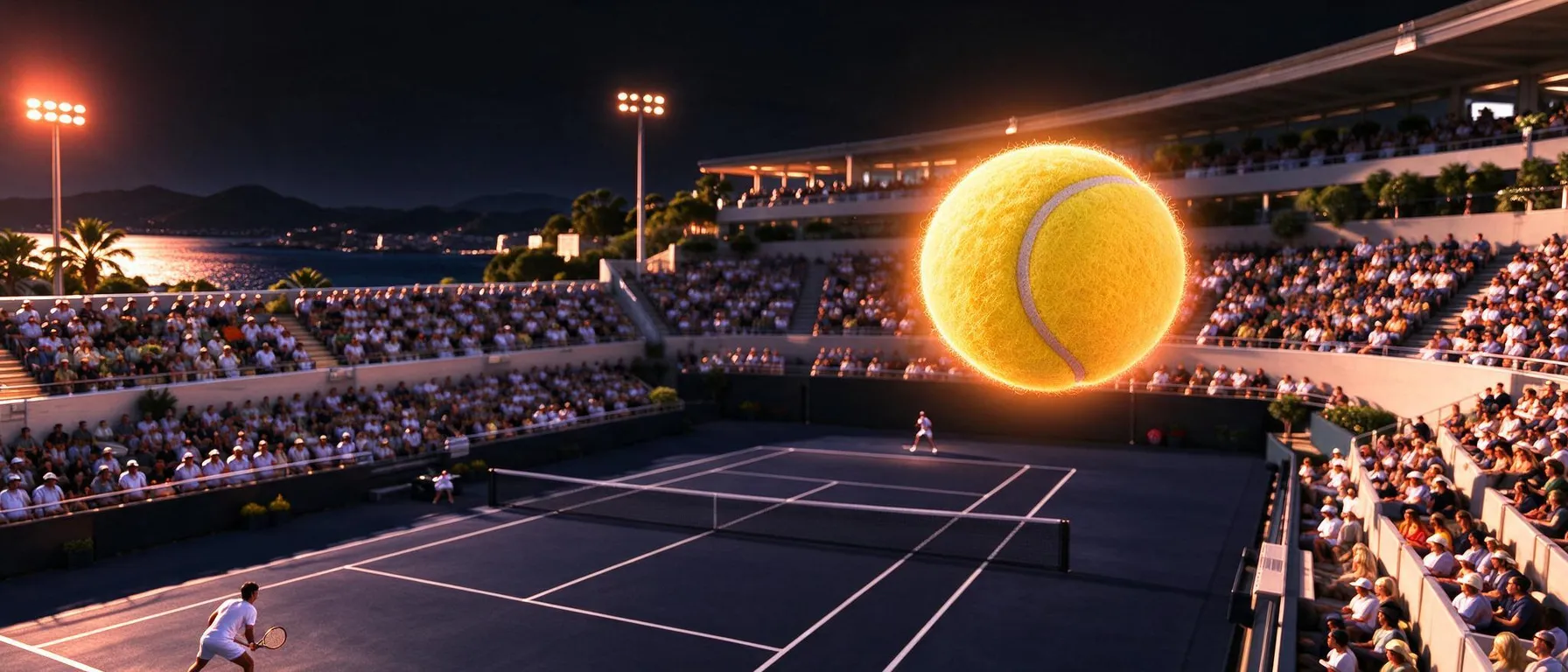 Full-bleed atmospheric backdrop behind the welcome-offer copy: a casino table, live studio or prize scene with quiet, low-detail areas so headline text stays readable; never slot machines or reels. For sportsbook or sports pages choose the matching sport preset (an empty arena, court or rink).